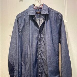 Pierre Cardin Men's Denim Shirt Jacket in Blue